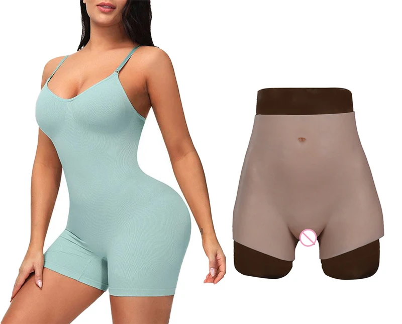Eta Cheap Sale Silicone Fake Pussy Vagina Costume Butt Shorts Hip Shaper Pants Women For Crossdresser Transgender Drag Queen