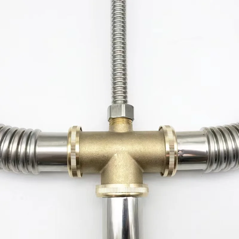 Hot Sale Stainless Steel Double-slot Drainer Downpipe Sink Drain Siphon Cup Odor Resistant Double Tank Drain