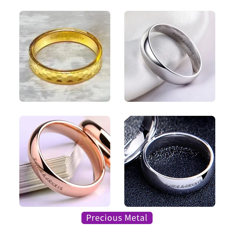 Zixu MOPA Fiber Laser Ring Engraving Machine Desktop for Gold Platinum Silver Jewelry Ring Inside Necklace Pendant Tag Marking