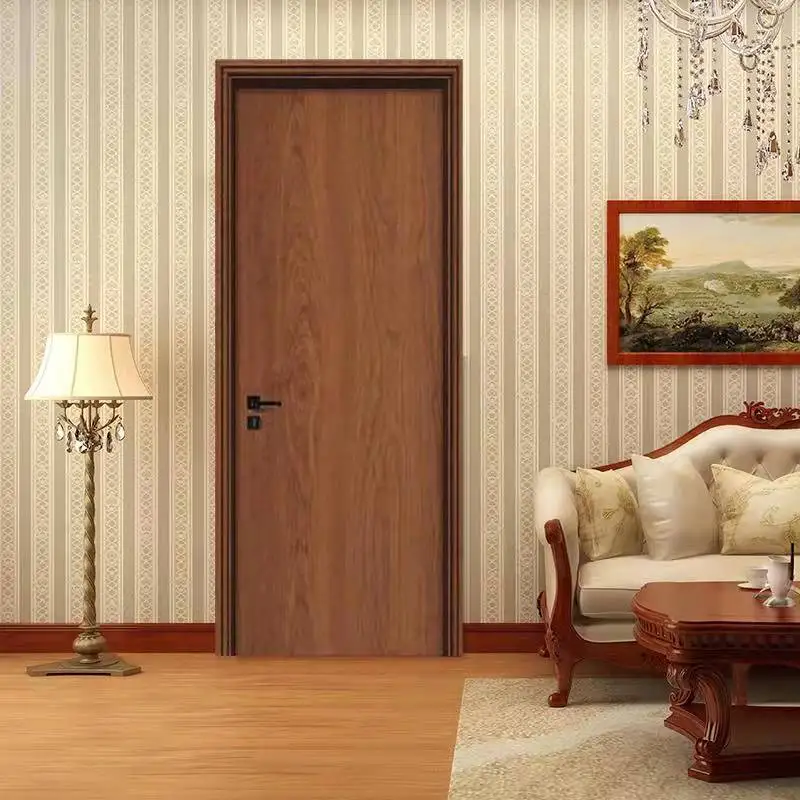 JYJ CHINA FACTORY SOLID WOODEN MELAMINE DOOR FOR HOTEL ROOM