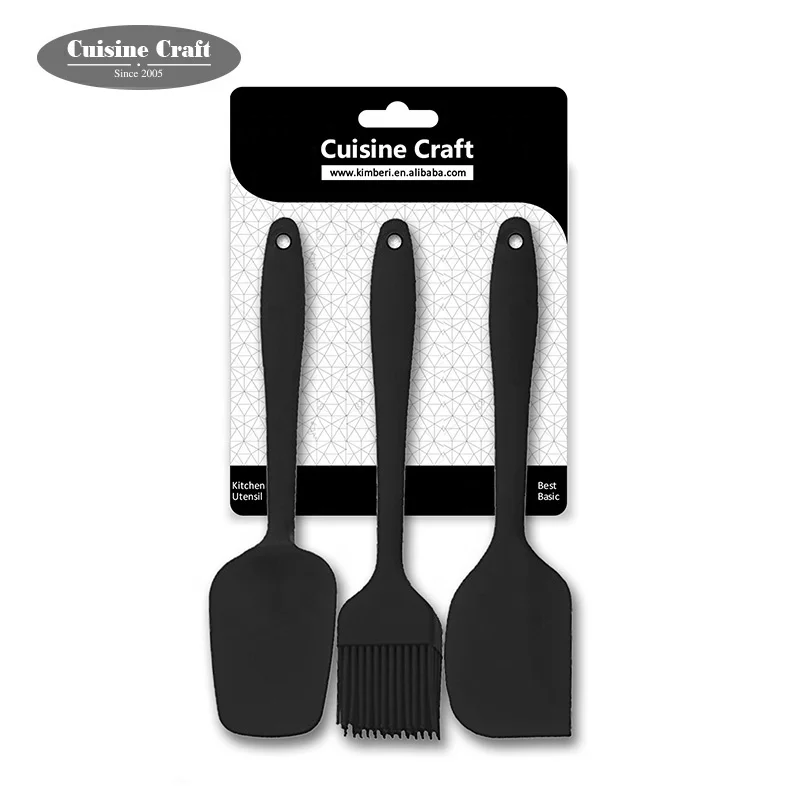 Amazon premium Kitchen baking accessories 480 F 600 F classic silicone scraper spatula spoonula set