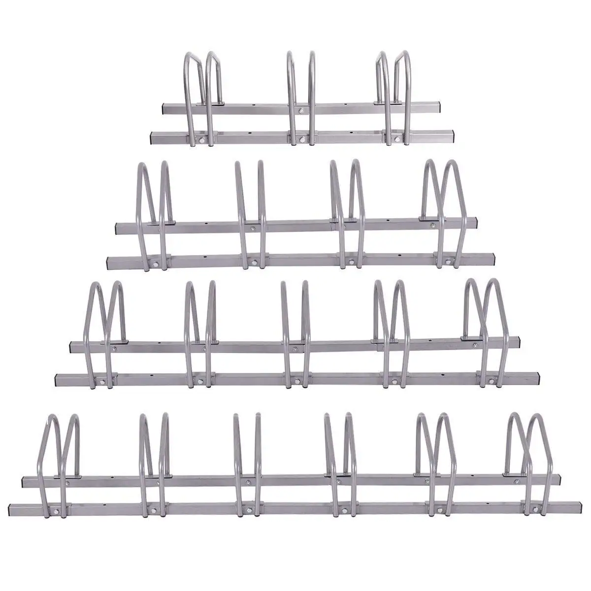 China Supplier Custom Outdoor  Floor  Bicycle  Bike Parking Rack park black