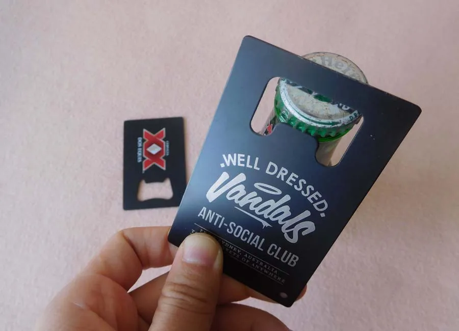 Custom metal bottle opener keychain business card bottle opener for gift