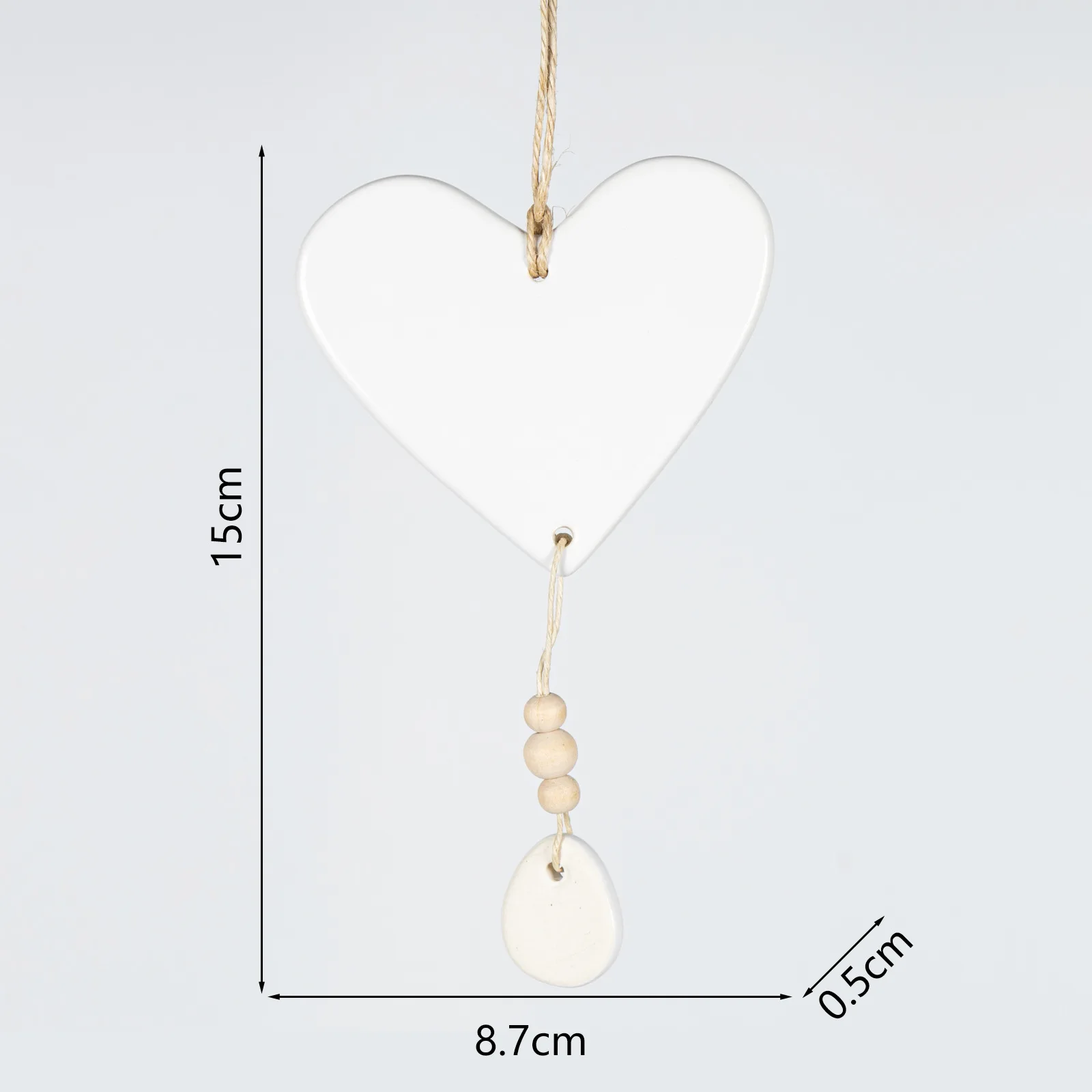 Handmade New Hanging Christmas Tree Ceramic Decorations Twine Ceramic With Beads Christmas Pendant Pentagram For Holiday Display