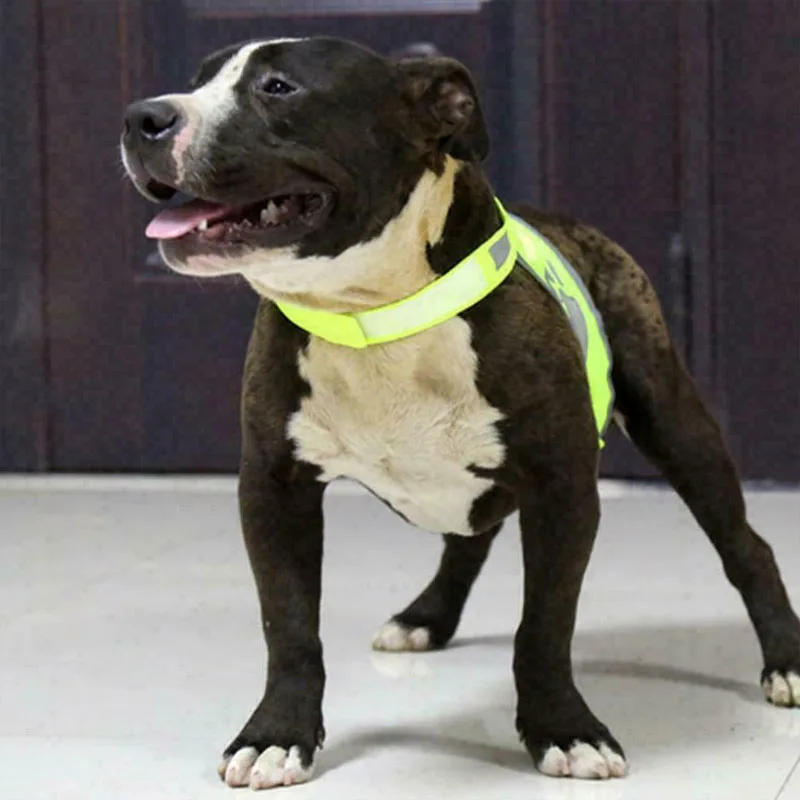 Fluorescent Orange Yellow Highlight Reflective Pet Dog Vest Jacket Dog Safety Vest
