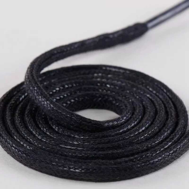 Leather Shoelaces Cotton Waxed Shoelaces Round Shoe laces Boot Shoes Laces Waterproof Leather Shoelace Strings