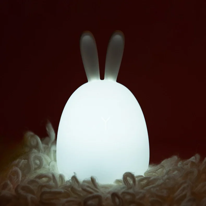 Best Selling Baby Sleeping Lamp Usb Rechargeable Cute Bunny Silicone Small Night Light Touch Sensor Kids Lamp
