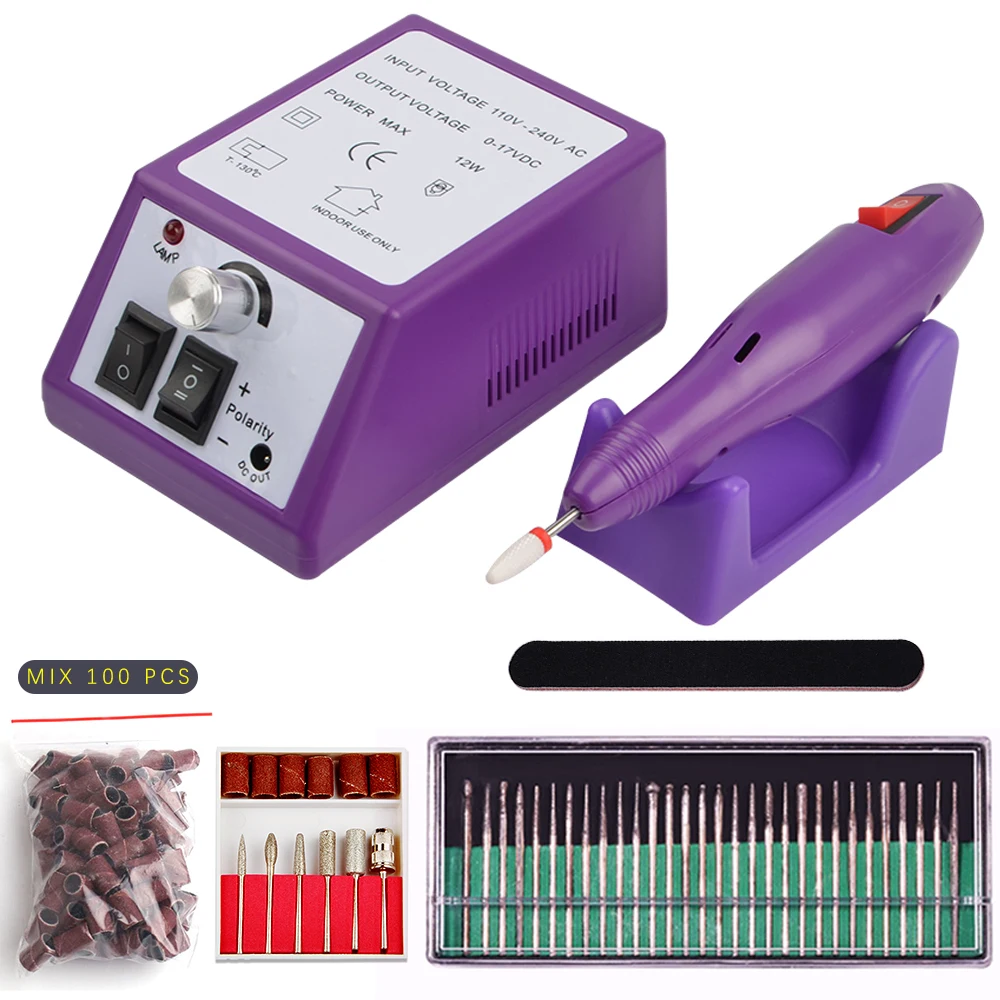 10-12W Manicure Machine 20000RPM Professional Nail Drill Electric Nail File with Speed Display Manicure Knife Pedicure Machine