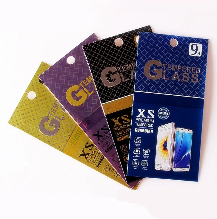 The new Mobile phone toughened film packaging box mobile phone film box custom Data USB Fast Charger Cable Paper Box with hook