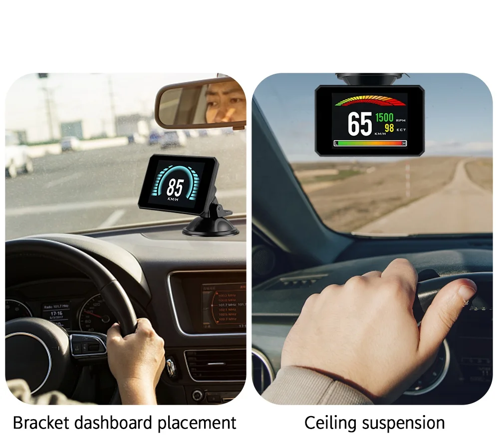 Бортовой компьютер P16 OBD головой вверх дисплей Автомобильный цифровой OBD вождения дисплей спидометр