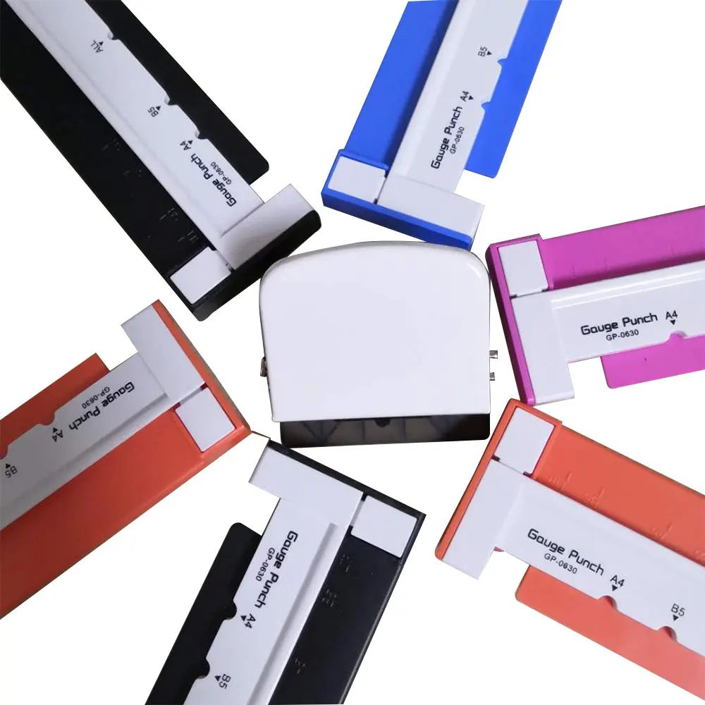 Office Stationery Multi-hole Paper Punch Carol Gauge Paper Hole Puncher Set for Crafting Book Binding