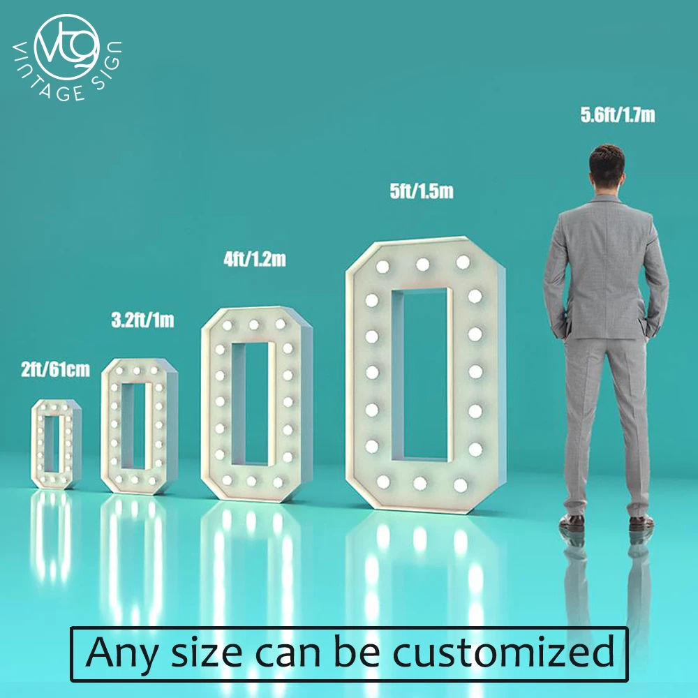 Warm White Large Big 0-9 Marquee Number Outdoor For Sign Light Up Marquee Letters Numbers