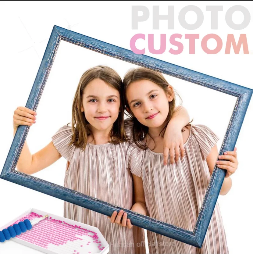 HUACAN Photo Custom Diamond Painting Full Square Picture of Rhinestone DIY Diamond Mosaic Diamond Sale