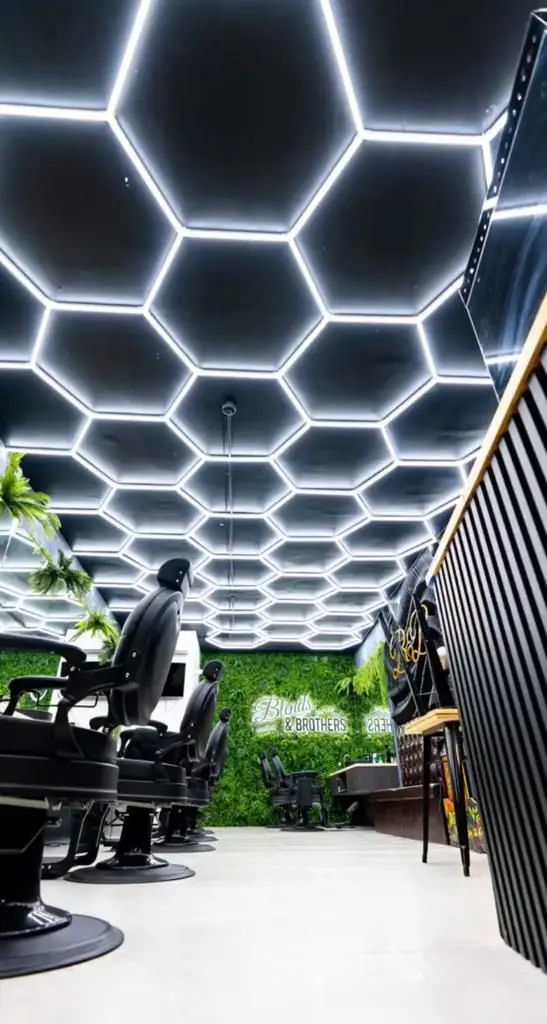 Arlott Retail Barber LED Ceiling Lighting 110V/220V Honeycomb Car Wash Lights AC Office Auto Detailing Shop Garage Workshop