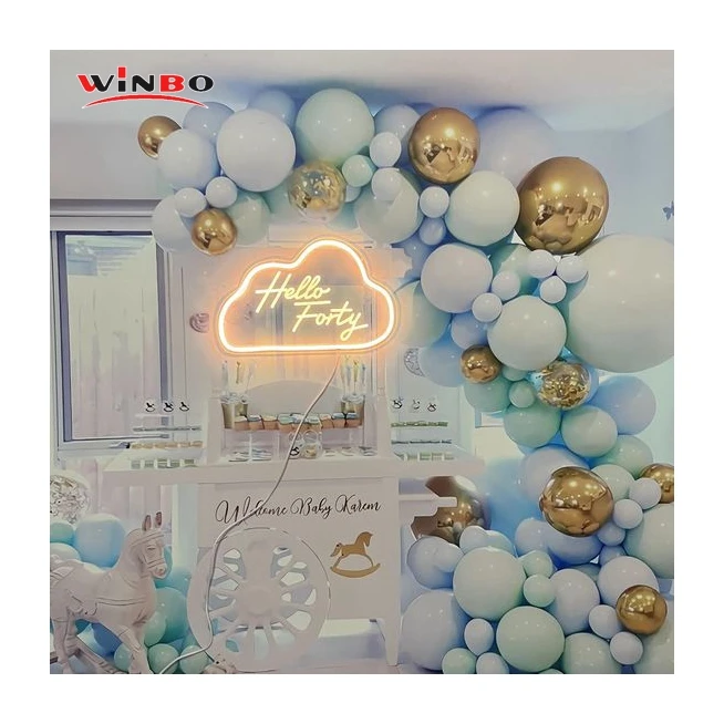 Winbo Wholesale Custom neon  business logo sign for shops  Free Design forty neon signs