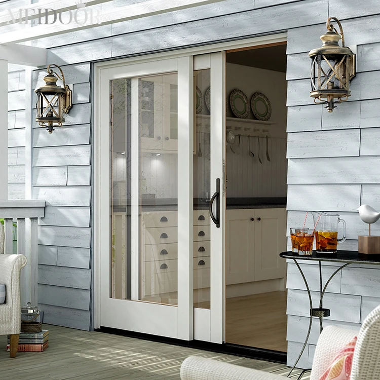 Modern Outside Waterproof Aluminum Frame Simple Design Cheap Glazing Balcony Bathroom Aluminum Sliding Door