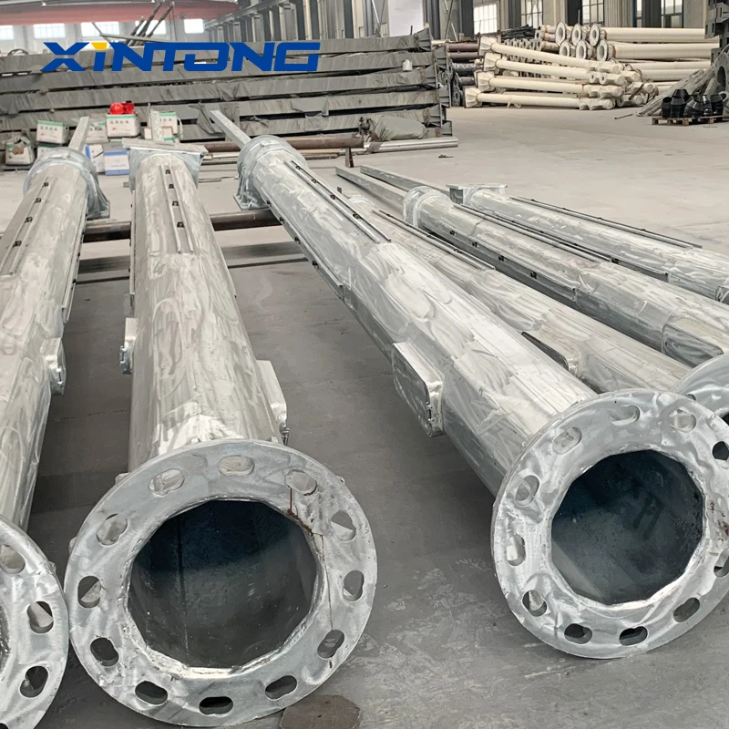 XINTONG Hot Dip Galvanized Lamp 10M 12M Octagonal Road Steel Street Light Single-arm Lamp Poles