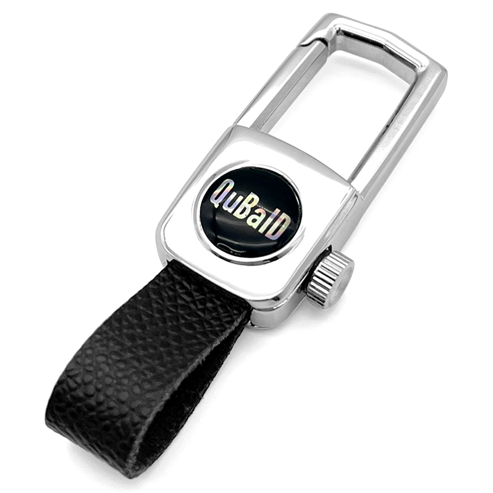 New Fashion Blank Key Ring Car Keychain Metal Leather Key Chain Holder Easy Installation Car Key Accessories