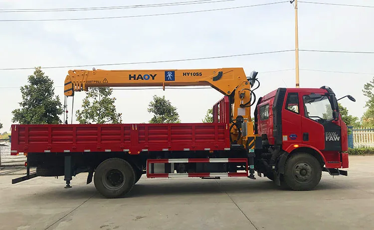 6 ton 8 ton 10 ton 16 ton truck mounted crane with outrigger