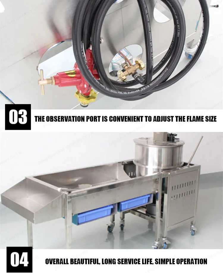 Commercial Fully Automatic Popcorn Maker Popcorn Making Machine Gas heating electric stirring machine