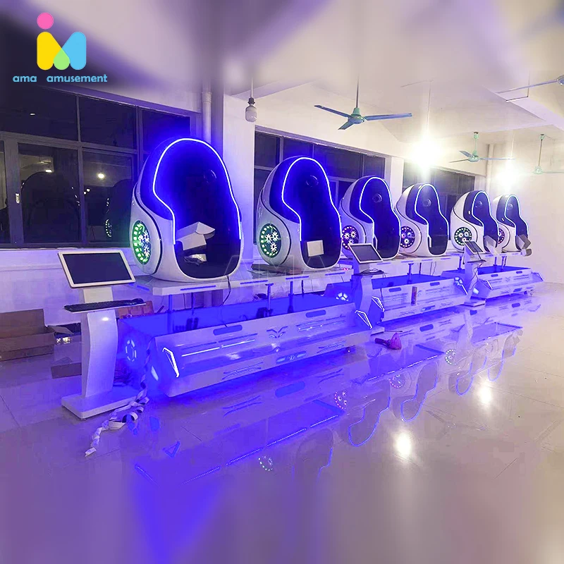9D VR Egg Chair De Cinema Roller Coaster Virtual Reality Egg Chairs Cinema 9D Simulator VR Equipment  2 Seater Egg Chair