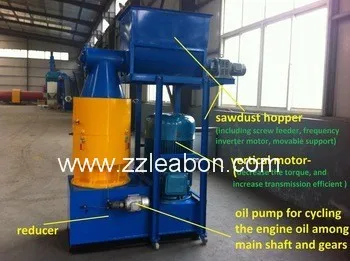 KAF-450 Wood press machine making wood pellets from sawdust