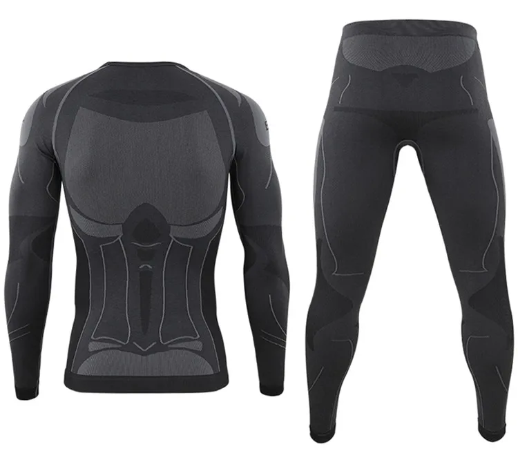 
2-Colors Outdoor sports Long Johns seamless compression function thermal underwear set 