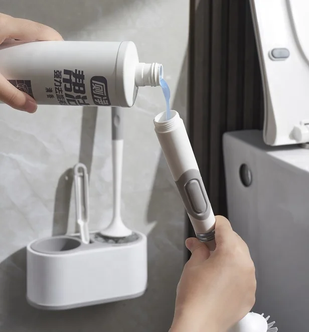 Kworld PP TPR мягкая пластиковая щетка для чистки туалета, дозатор жидкого мыла, щетка для чистки ванной комнаты, щетка для чистки туалета с дозатором мыла