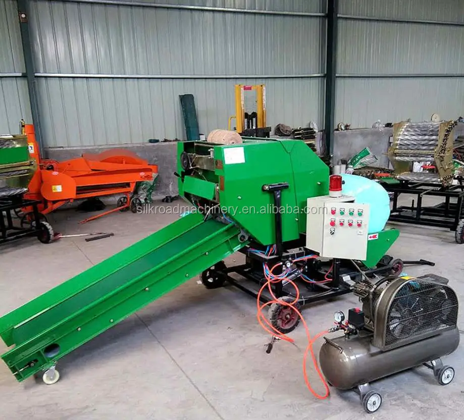 Small Round Chopped hay Baler Wrapper Machine