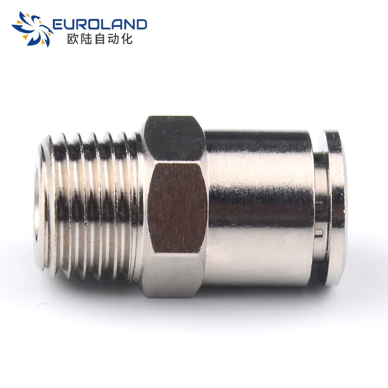 Заводская розетка Oulu китайский производитель медный терминал PCT резьбовой быстрый соединитель прямая сквозная муфта для воздушного шланга