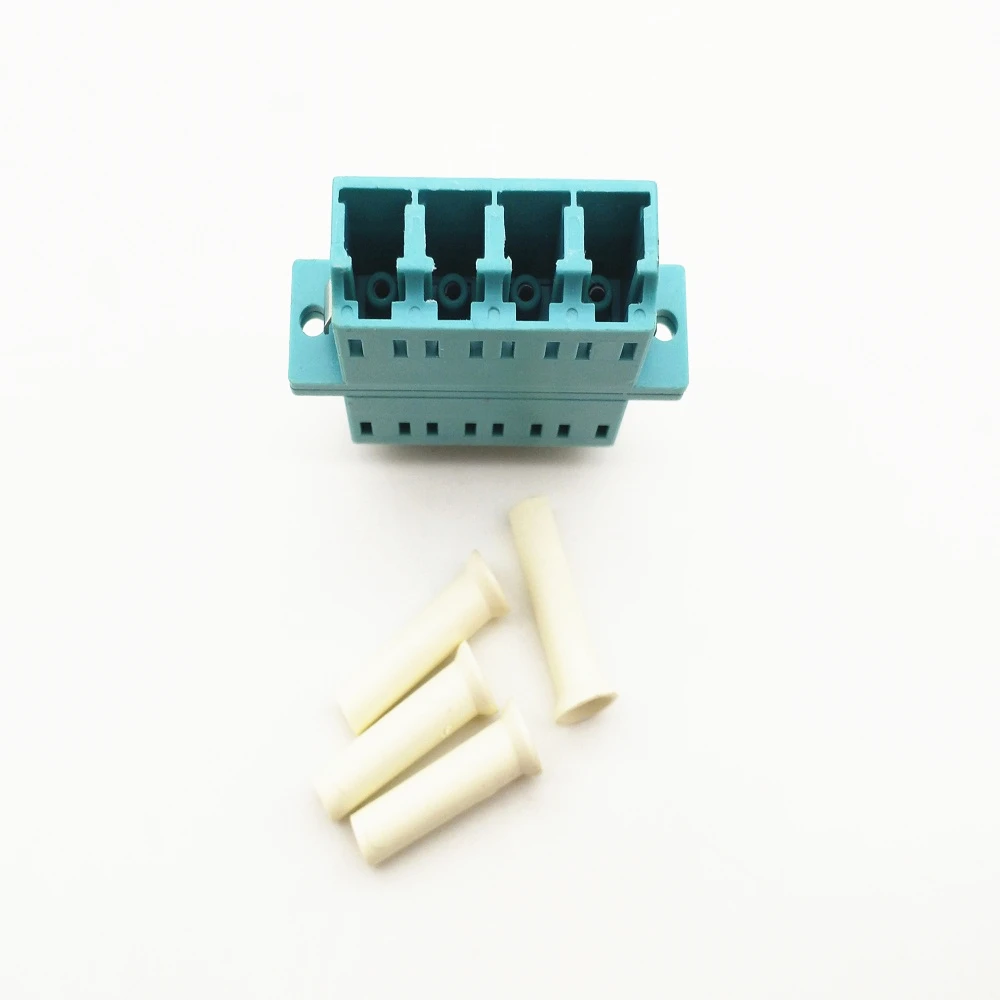 LC UPC Duplex multi mode OM3 Quad Fiber Optic Adapter Fiber Connector