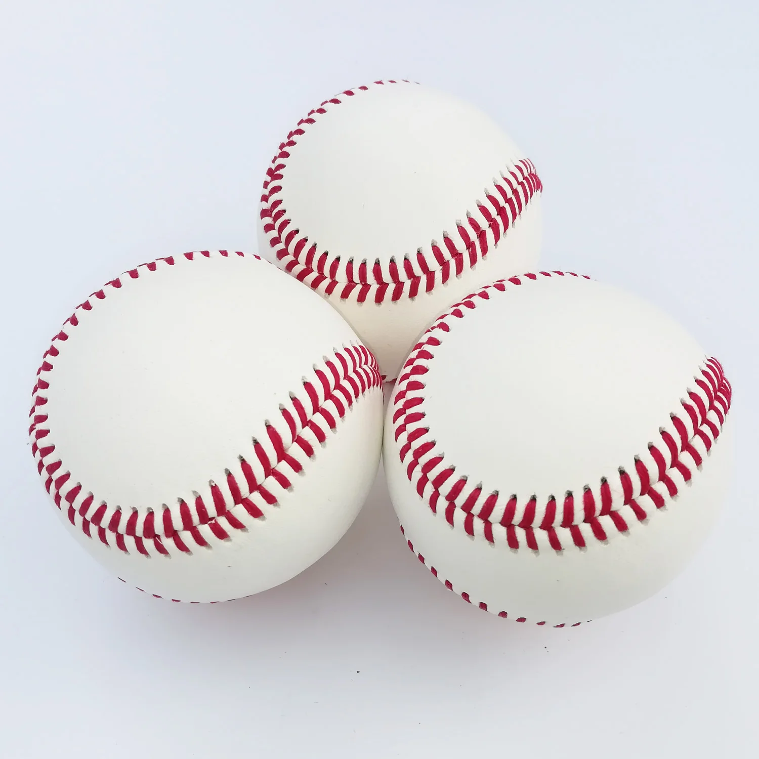 directly factory  professional cowhide full grain leather baseball with 30% wool winding double cushioned cork core baseball