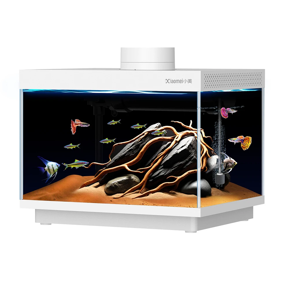NEW Acrylic Square Mini Aquarium Tank Fish Aquarium Office Tea Table Decoration Feeding Box Fish Tanks Accessories