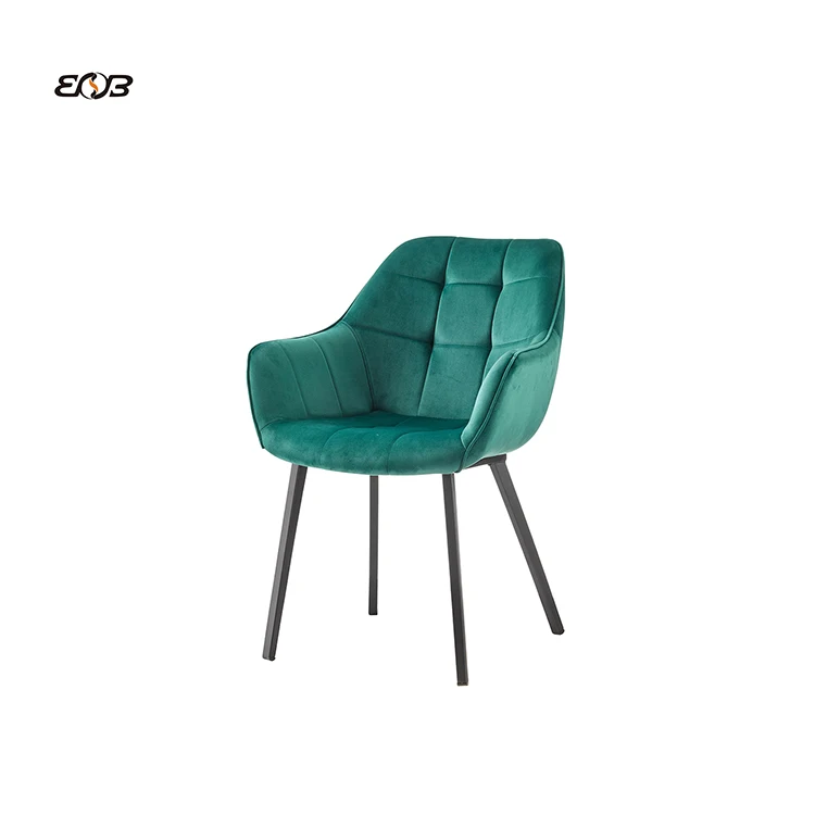 Современные золотые деревянные бархатные обеденные стулья с высокой спинкой