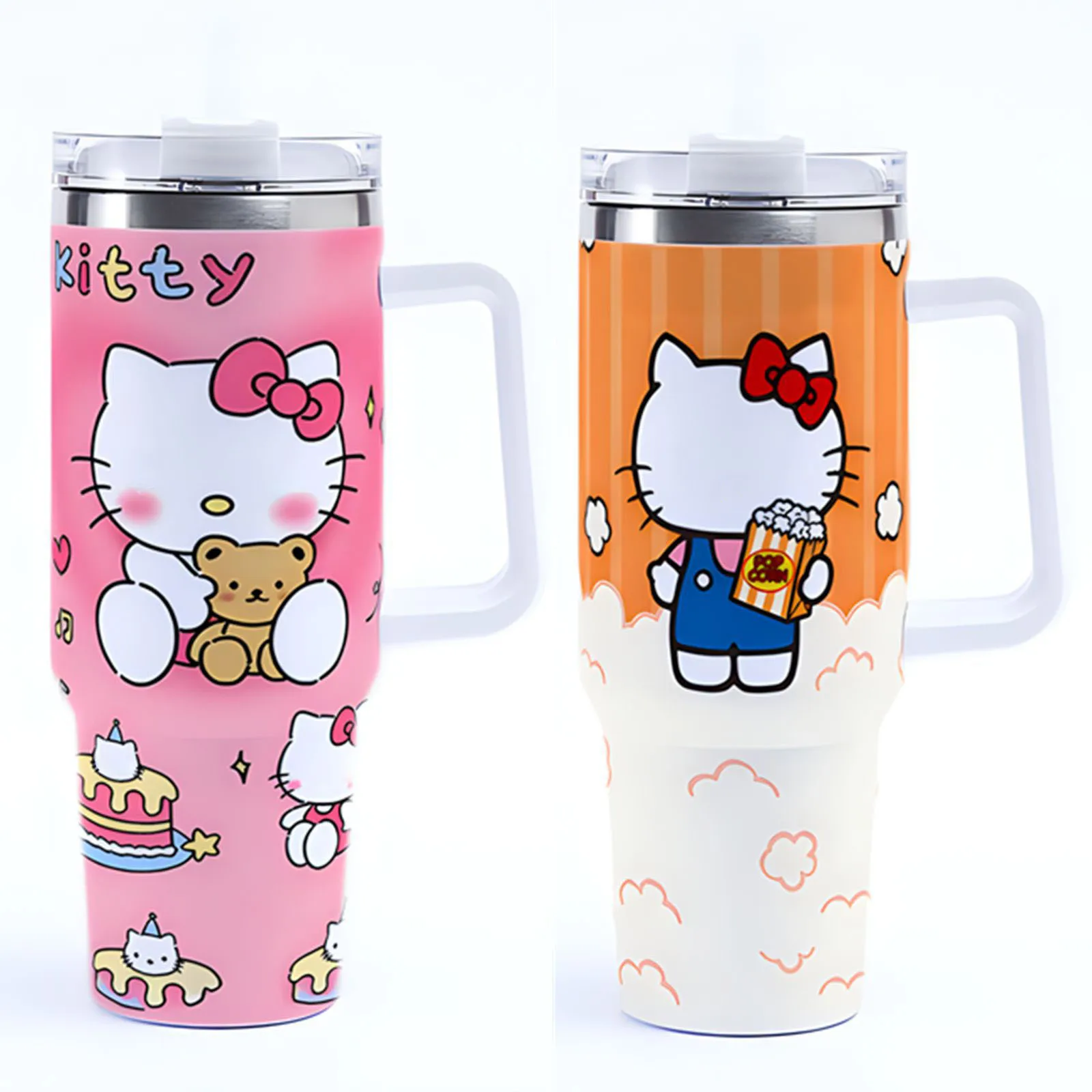 Wholesale custom kt cat cartoon cute stainless steel thermal insulation ice bomber mug large capacity 40oz car mug