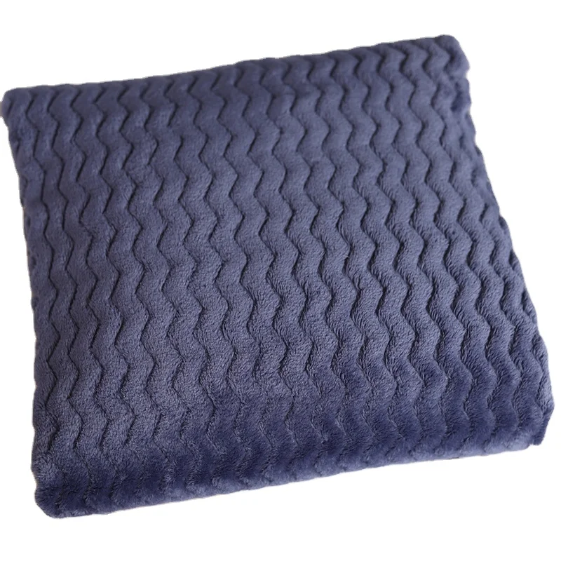 Wholesale Jacquard Custom Logo 100% Polyester factory cost jacquard flannel fleece fabric warm and comfort