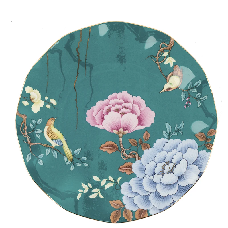 
Green Best Price 2021 High Quality Fantastic Modern Oriental Design Custom 8inch Round Art Ceramic Plate 