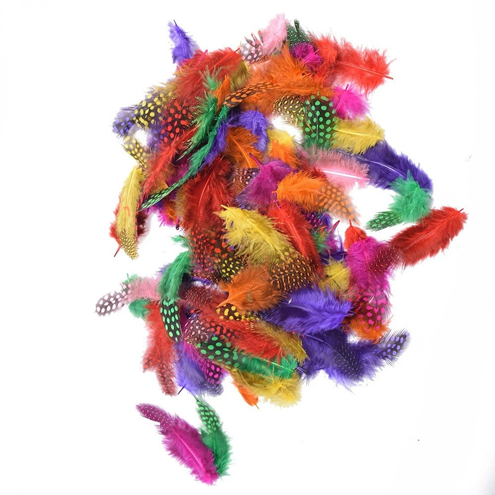 Manufacturers wholesale colour Pheasant feather natural color pearl chicken feather  pearl spotted feathers