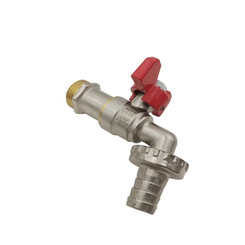 brass outdoor garden hose bibcock with butterfly handle wall mounted basin water tap