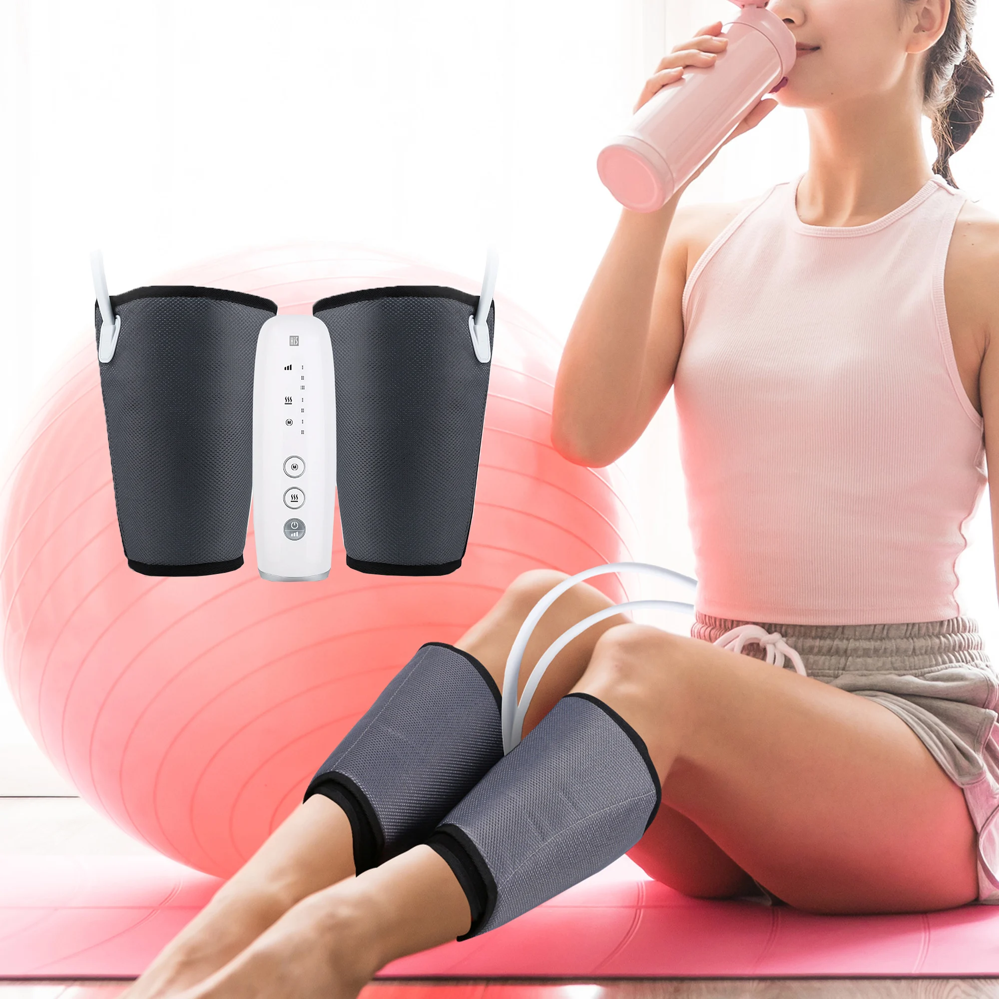 Electric Physical Lymph Drainage Pressotherapy Air Compression Pressure Thigh Calf Massager Blood Circulation Leg Massager