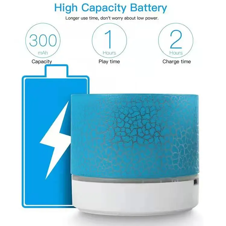 Guangdong Portable Smart Mini Sound Box Bt Wireless Led Light Stereo Speaker for mobile phones