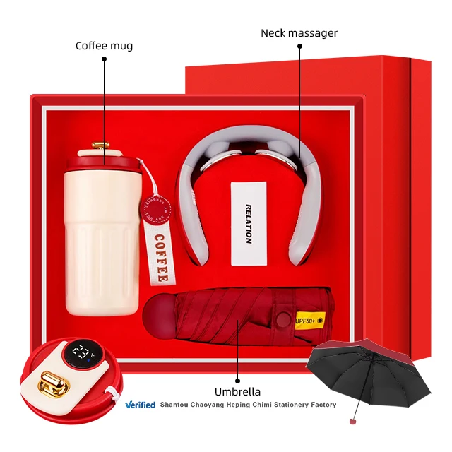 Coffee mug neck massager set corporate promotional Doctors gift items for insurance gift for Business Giveaways