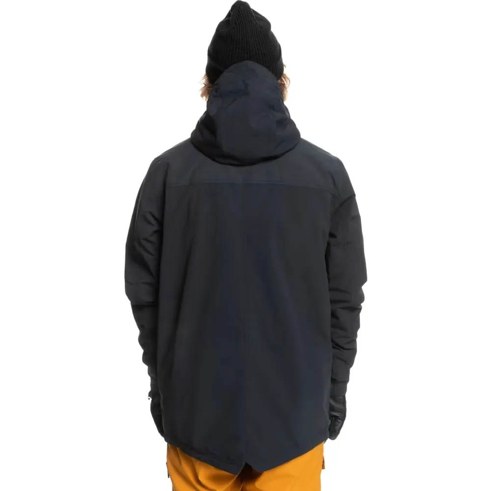 OEM Men Ski Jacket Snowboard Jacket Windproof Waterproof Quick Drying Removable Hood Fleece Lined Collar