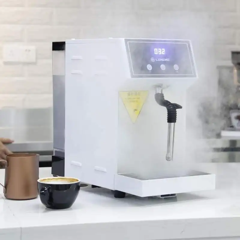 Electric Milk Frother Bubble Tea & Coffee Shop Water Tank Heating Milk Steamer Machine