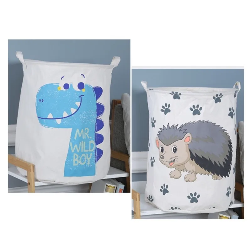 Canvas Fabric Laundry Hamper-Collapsible Storage Bin with Handles