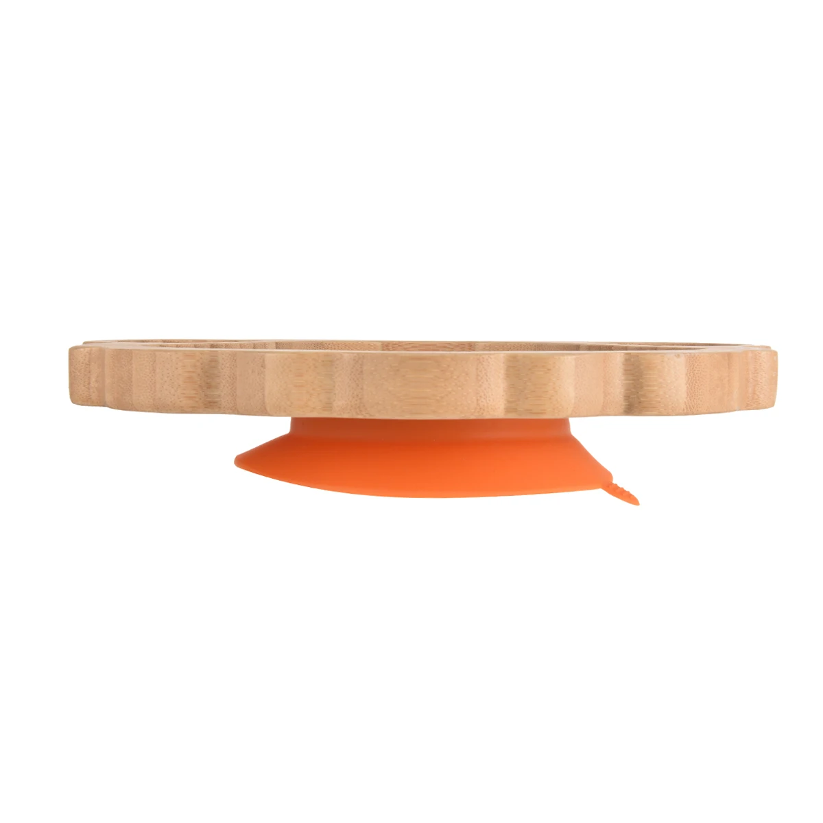 100% Natural Wooden Baby Dinner Plate Baby Bamboo Suction Plate Eco Friendly Lovely Bamboo Animal Baby Plate