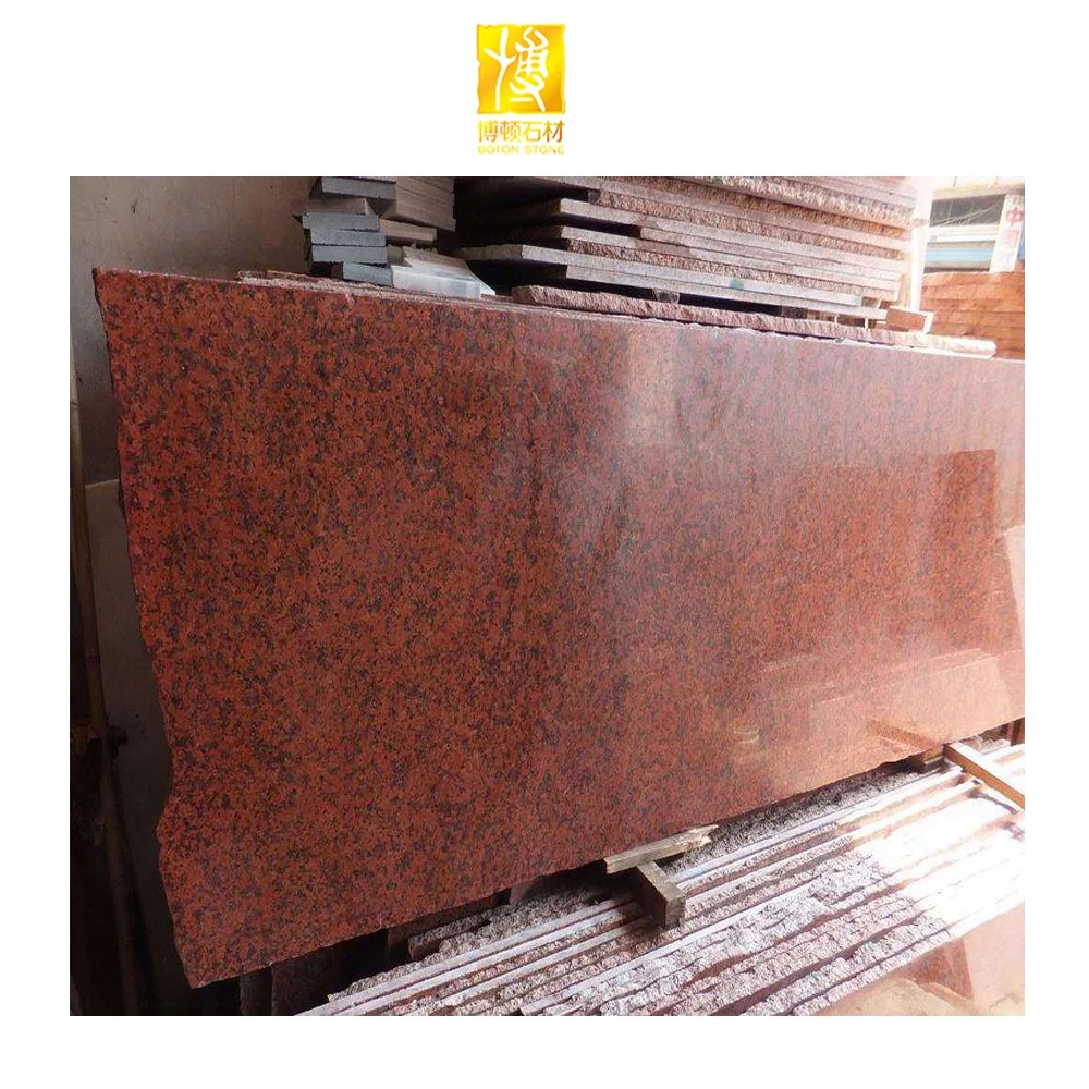 BOTON STONE India Red Granite Polished Tiles 60x60 Ruby Paving Countertop Granite Benchtop