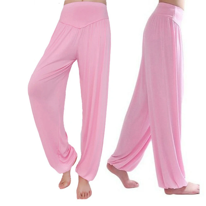 Women Plus Size Leggings Colorful Bloomers Dance TaiChi Full Length Modal Pants Yoga Clothes