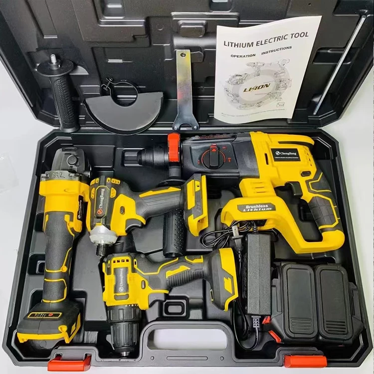 21v The Best Battery Cordless Electric Drill Power Drilling Machines Brushless Drill Tools Combo Set