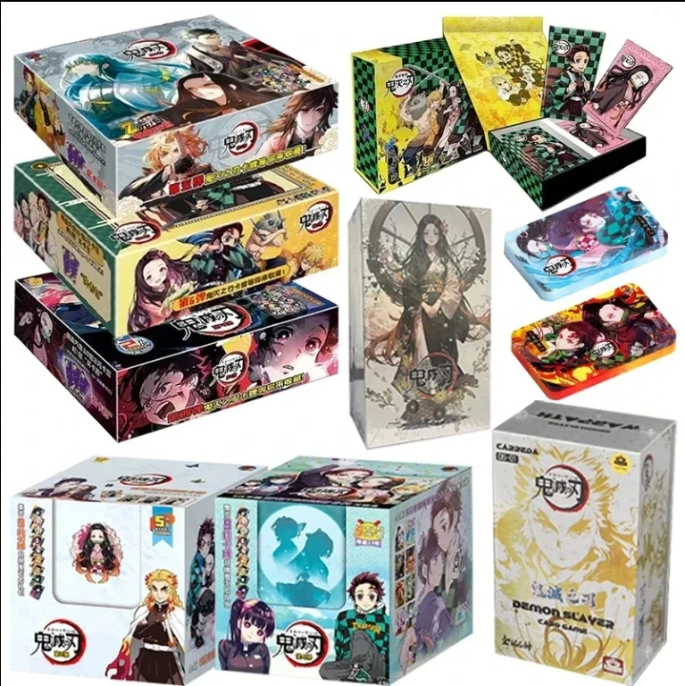 Wholesale Demon Slayer Collection Cards Japanese Anime Game Cards Thickened TR Playing Paper Cards Toys Christmas Gift